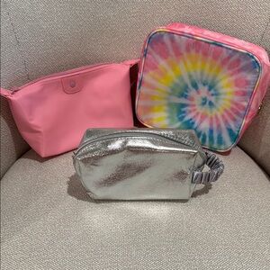 Ulta Beauty Makeup Bags - Pink, Silver, Tie-Dye